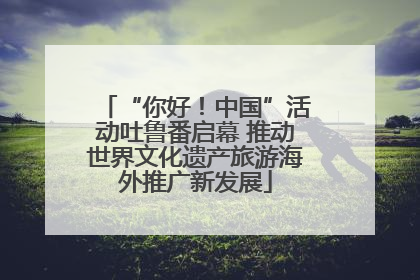 “你好！中国”活动吐鲁番启幕 推动世界文化遗产旅游海外推广新发展