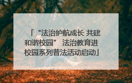 “法治护航成长 共建和谐校园” 法治教育进校园系列普法活动启动