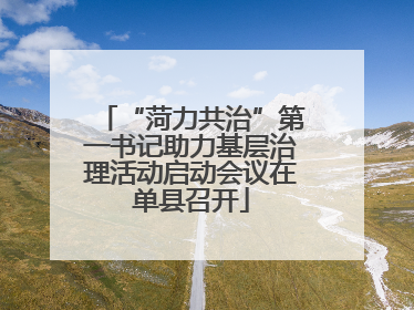 “菏力共治”第一书记助力基层治理活动启动会议在单县召开