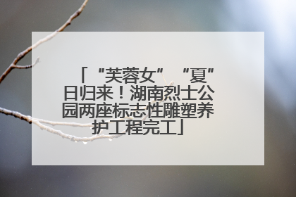 “芙蓉女”“夏”日归来！湖南烈士公园两座标志性雕塑养护工程完工