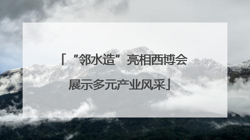 “邻水造”亮相西博会 展示多元产业风采
