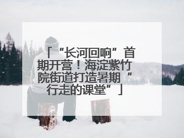 “长河回响”首期开营！海淀紫竹院街道打造暑期“行走的课堂”