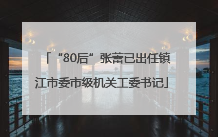 “80后”张蕾已出任镇江市委市级机关工委书记