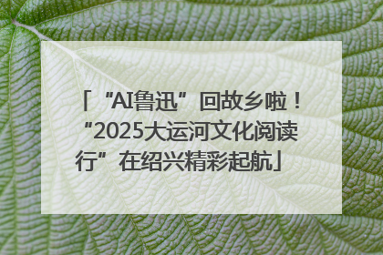 “AI鲁迅”回故乡啦！“2025大运河文化阅读行”在绍兴精彩起航