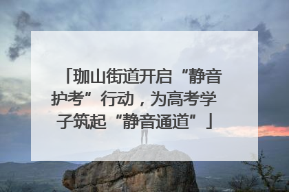 珈山街道开启“静音护考”行动，为高考学子筑起“静音通道”
