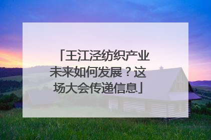 王江泾纺织产业未来如何发展？这场大会传递信息
