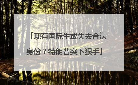 现有国际生或失去合法身份？特朗普突下狠手