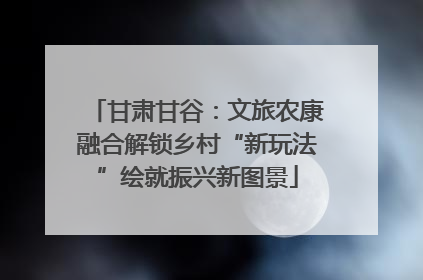 甘肃甘谷：文旅农康融合解锁乡村“新玩法”绘就振兴新图景