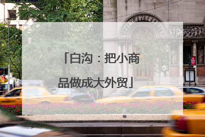 白沟：把小商品做成大外贸
