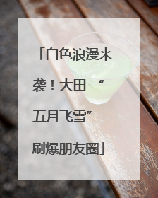 白色浪漫来袭！大田 “五月飞雪” 刷爆朋友圈