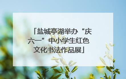 盐城亭湖举办“庆六一”中小学生红色文化书法作品展