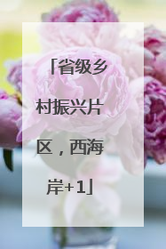 省级乡村振兴片区，西海岸+1