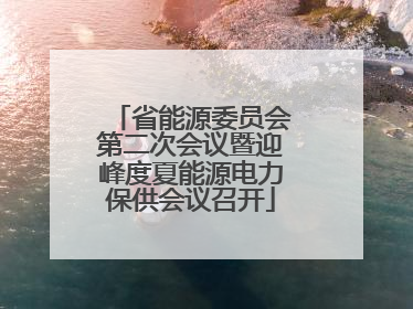省能源委员会第二次会议暨迎峰度夏能源电力保供会议召开