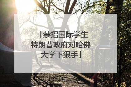 禁招国际学生 特朗普政府对哈佛大学下狠手