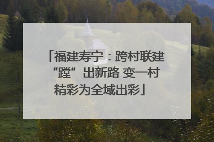 福建寿宁：跨村联建“蹚”出新路 变一村精彩为全域出彩