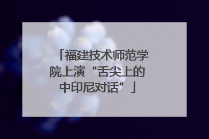 福建技术师范学院上演“舌尖上的中印尼对话”