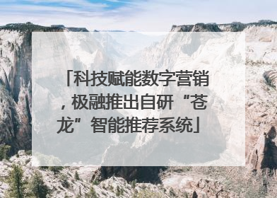 科技赋能数字营销，极融推出自研“苍龙”智能推荐系统