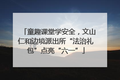 童趣课堂学安全，文山仁和边境派出所“法治礼包”点亮“六一”