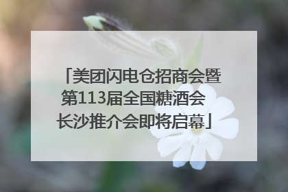 美团闪电仓招商会暨第113届全国糖酒会长沙推介会即将启幕