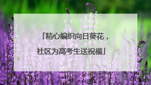 精心编织向日葵花，社区为高考生送祝福