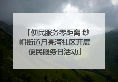 便民服务零距离 纱帽街道月亮湾社区开展便民服务日活动