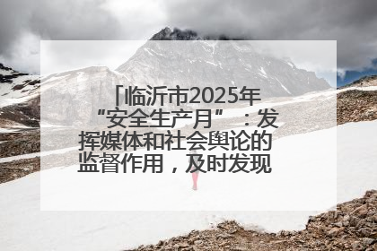 临沂市2025年“安全生产月”：发挥媒体和社会舆论的监督作用，及时发现并消除安全隐患