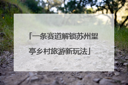 一条赛道解锁苏州望亭乡村旅游新玩法