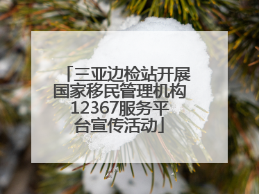 三亚边检站开展国家移民管理机构12367服务平台宣传活动