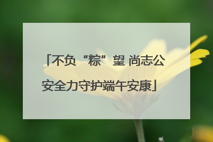 不负“粽”望 尚志公安全力守护端午安康