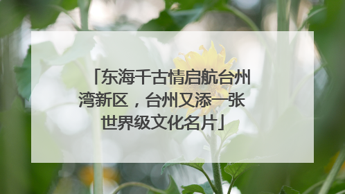 东海千古情启航台州湾新区，台州又添一张世界级文化名片