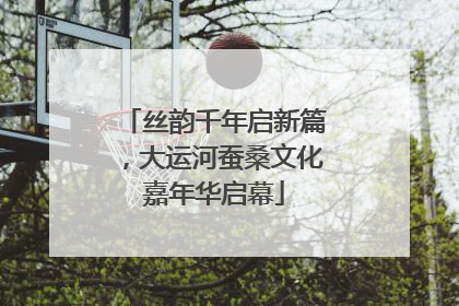 丝韵千年启新篇，大运河蚕桑文化嘉年华启幕