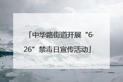 中华路街道开展“6·26”禁毒日宣传活动