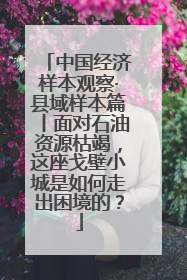 中国经济样本观察·县域样本篇丨面对石油资源枯竭，这座戈壁小城是如何走出困境的？