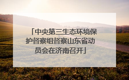 中央第三生态环境保护督察组督察山东省动员会在济南召开