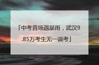 中考首场遇暴雨，武汉9.85万考生无一误考
