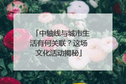 中轴线与城市生活有何关联？这场文化活动揭秘