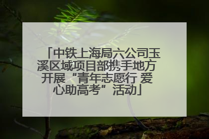 中铁上海局六公司玉溪区域项目部携手地方开展“青年志愿行 爱心助高考”活动