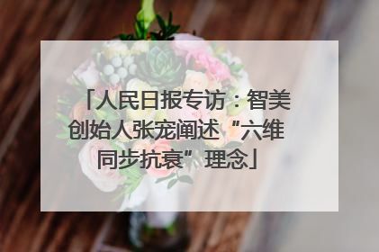 人民日报专访：智美创始人张宠阐述“六维同步抗衰”理念