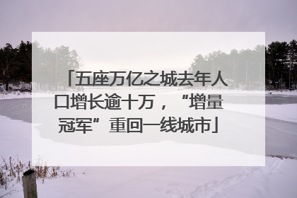 五座万亿之城去年人口增长逾十万，“增量冠军”重回一线城市