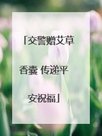 交警赠艾草香囊 传递平安祝福
