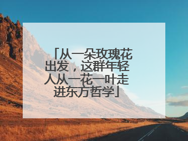 从一朵玫瑰花出发，这群年轻人从一花一叶走进东方哲学