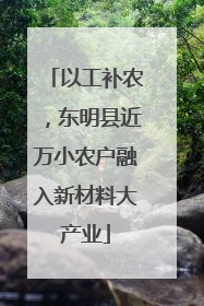 以工补农，东明县近万小农户融入新材料大产业