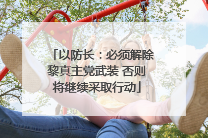 以防长：必须解除黎真主党武装 否则将继续采取行动