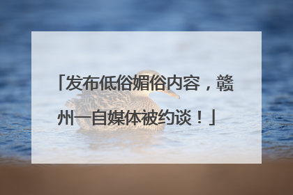 发布低俗媚俗内容，赣州一自媒体被约谈！