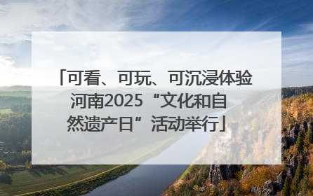 可看、可玩、可沉浸体验 河南2025“文化和自然遗产日”活动举行