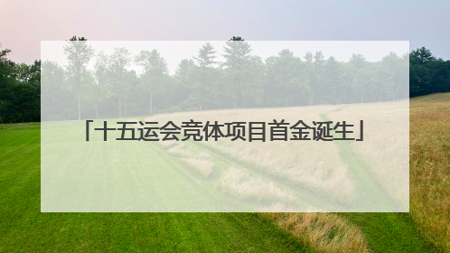 十五运会竞体项目首金诞生