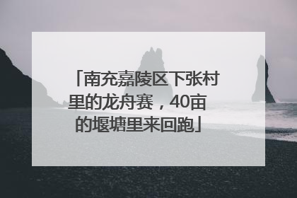 南充嘉陵区下张村里的龙舟赛，40亩的堰塘里来回跑