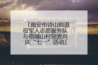 南安市诗山镇退役军人志愿服务队与梧埔山村党委共庆“七一”活动