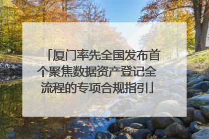 厦门率先全国发布首个聚焦数据资产登记全流程的专项合规指引