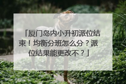 厦门岛内小升初派位结束！均衡分班怎么分？派位结果能更改不？